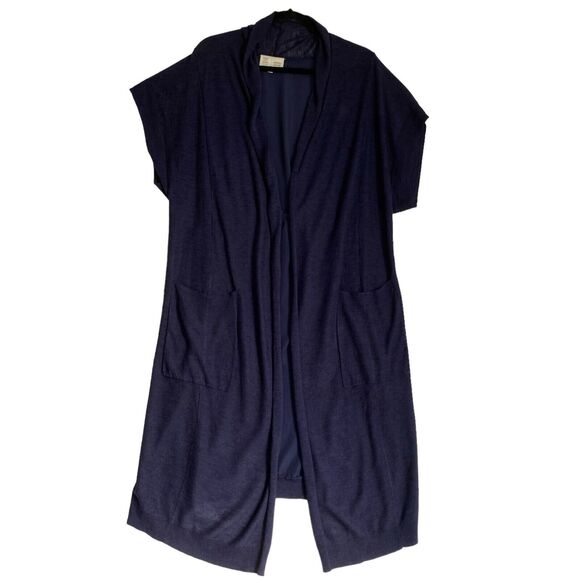 Saturday Sunday Anthropologie Long Cardigan Duster Linen Knit Boho Relaxed Artsy - Picture 1 of 12